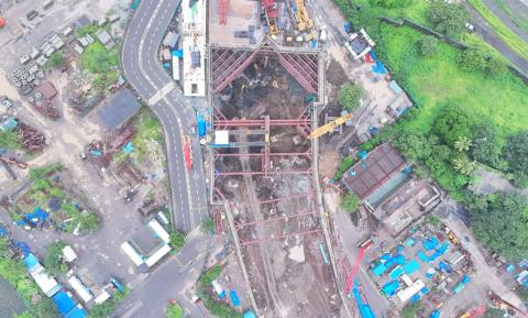Aerial view of Launching Shaft