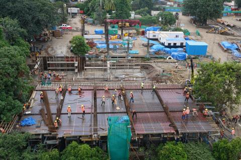Slurry Treatment Plant - Foundation top slab in progress