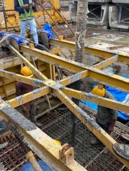 P-167-168 LHS U-Girder concrete pouring in progress.