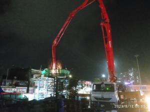 CP105 Pier 1st lift casting in progress.