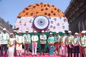 Inauguration of the Thane - Borivali twin tunnel project work by TBM