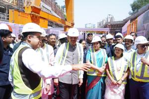 Inauguration of the Thane - Borivali twin tunnel project work by TBM
