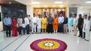14 April 2026: The combined birth anniversaries of Bharat Ratna Dr. Babasaheb Ambedkar, Chhatrapati Shivaji Maharaj, Mahatma Jyotiba Phule, and Rajarshi Shahu Maharaj were celebrated at the MMRDA.  