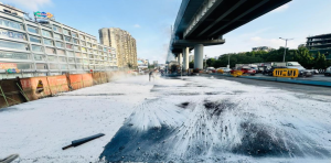 Construction for widening and renovation of the existing vehicular underpass at Janata Colony, Jogeshwari.