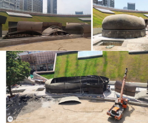 Bronze Panels assembly at site